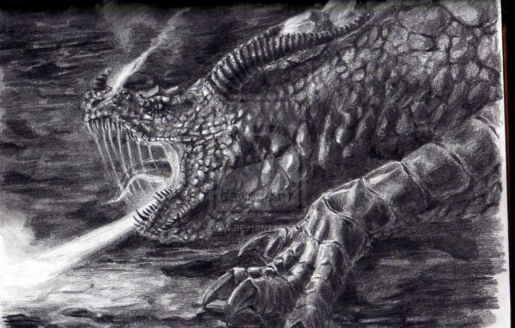 Glaurung - the Father of Dragons by WretchedSpawn2012