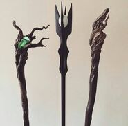 The three staffs from the Hobbit films