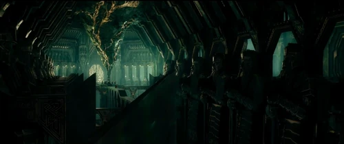 Sala tronowa. Klatka z filmu "Hobbit: Niezwykła podróż