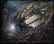 Ungoliant attacks Morgoth after refusing to give up the Silmarils.