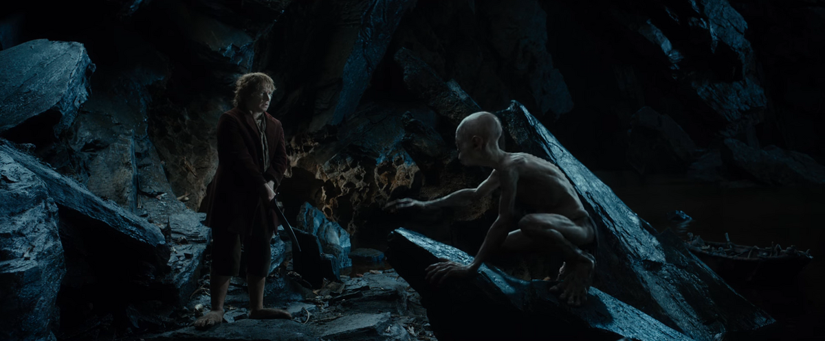 gollum and bilbo riddle game