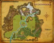 A map of the Ettenmoors from The Lord of the Rings Online