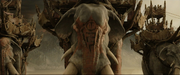 The Haradrim arrive on their Mûmakil at the 