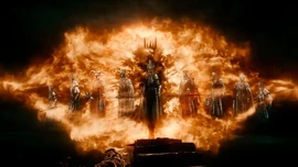 Sauron and his minions, the Nazgûl; in 