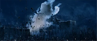 Explosion caused by the  at the 