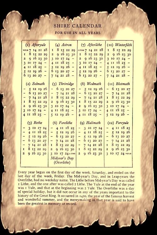 Shire calendar