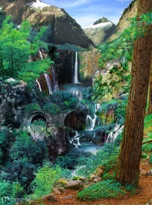 Strumień Nimrodel wypływający z Gór Mglistych (graf