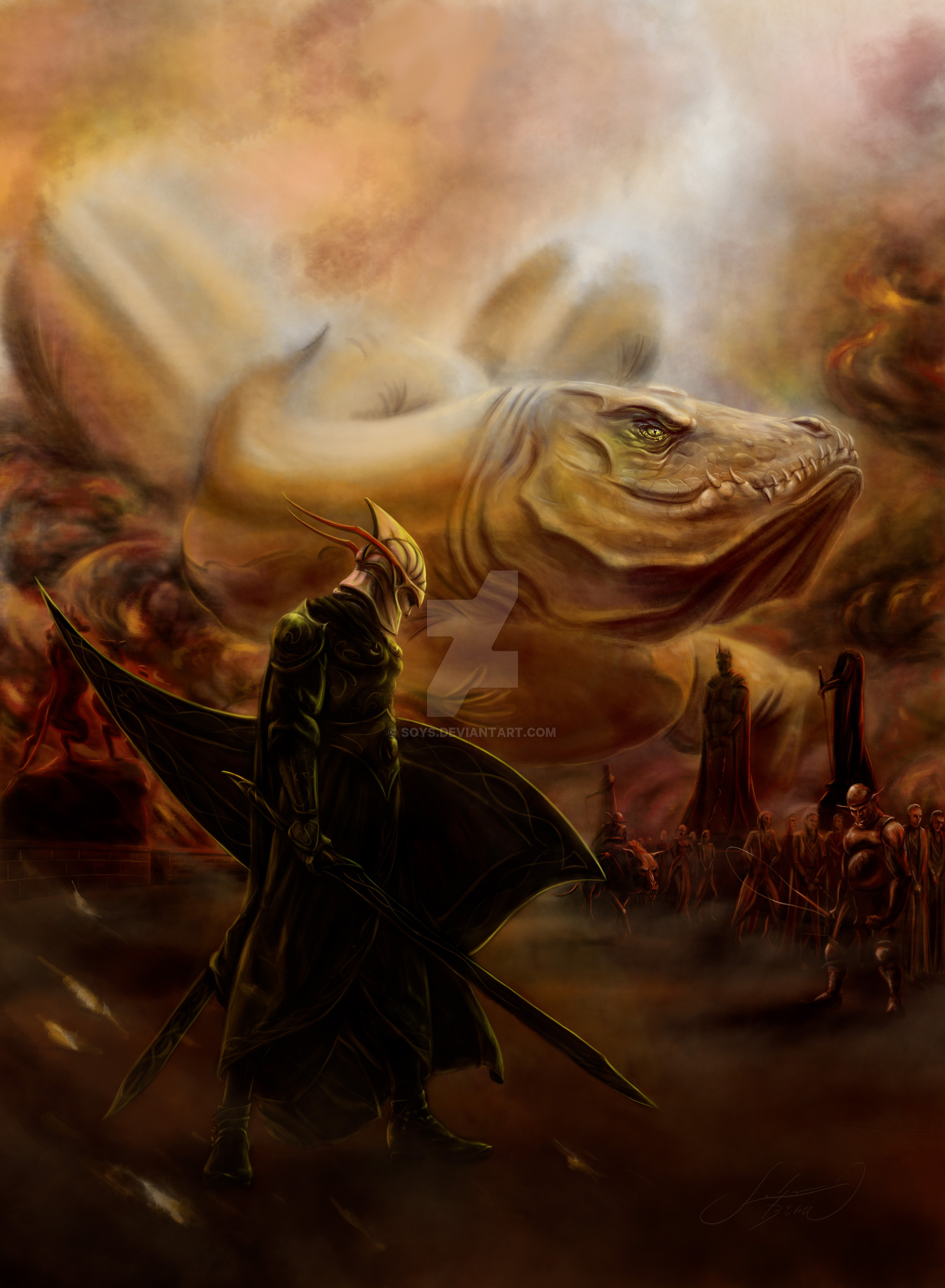 The Death of Glaurung Tolkien the Hobbit the Lord of the 