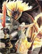 Gothmog i Fingolfin, autorstwa Natalii Nikitin.