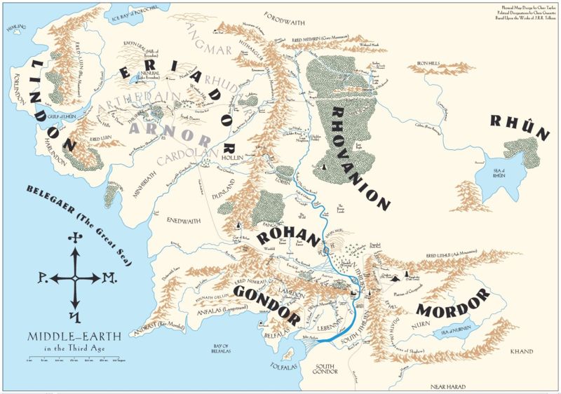 Middle Earth | Middle earth map, Middle earth, Lord of the rings