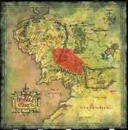 Map of Middle-earth from Peter Jackson's films