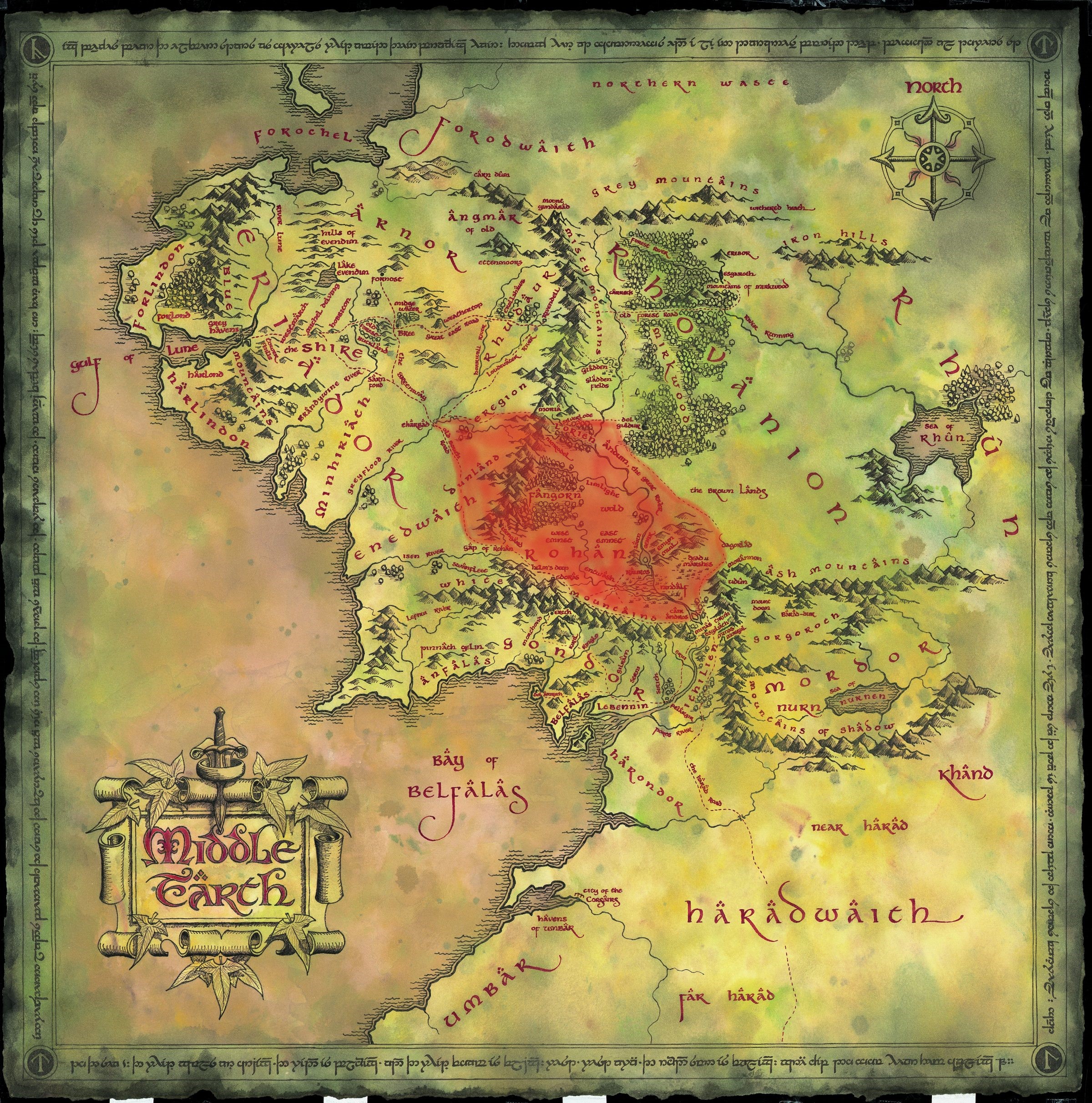 middle earth map lonely mountain