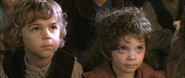 Billy Jackson and Katie Jackson as cute Hobbit children.