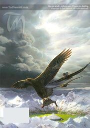 Ted Nasmith — Beren and Lúthien are Flown to Safety