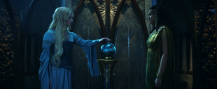 Míriel shows Galadriel the Palantír - TRoP