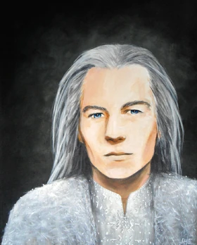 Gandalf as a Maia named Olórin before leaving the Undying Lands - by Annie Claudine 