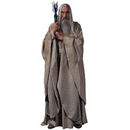 a life-size standup of Saruman