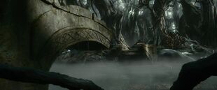 Thorin and Company by the Enchanted River in the film 