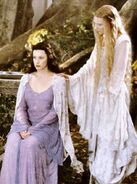 Arwen and Galadriel (portrayed by Liv Tyler and Cate Blanchett)