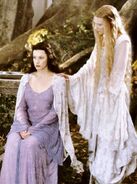 Arwen and Galadriel (portrayed by Liv Tyler and Cate Blanchett)