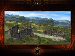 Ruins in Belfalas, shown in 