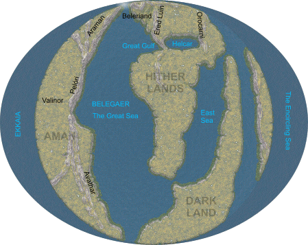 Map Of Middle Earth And The Undying Lands Arda | The One Wiki To Rule Them All | Fandom