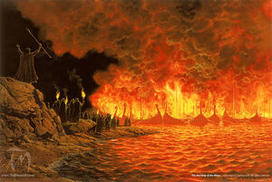 Ted Nasmith - Burning of the Ships