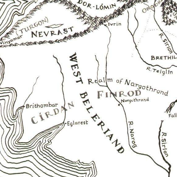 Beleriand and Lands to the North  Silmarillion map, Middle earth map,  Tolkien art