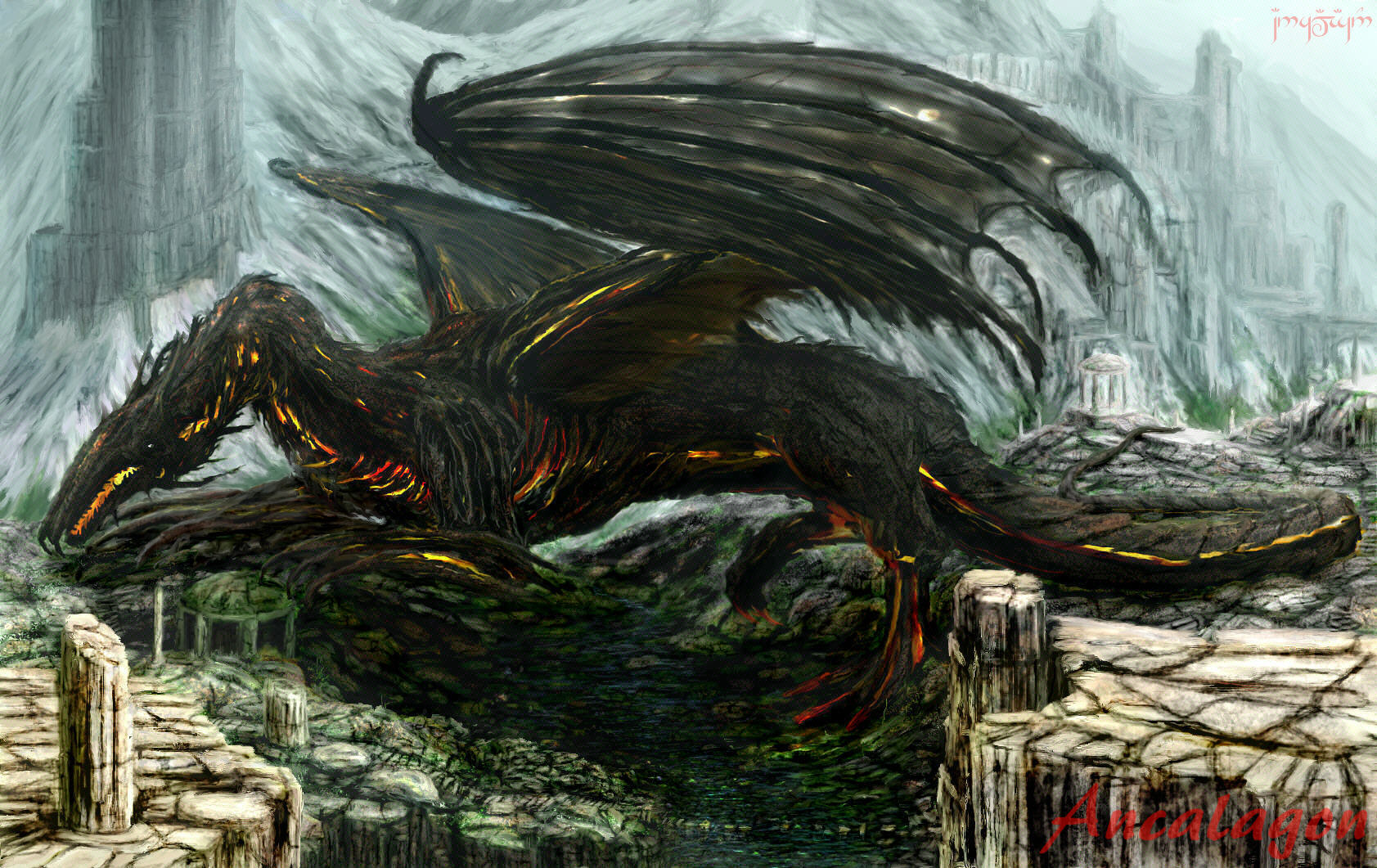 dragons - What does Tolkien say about Ancalagon's physical appearance,  especially his size? - Science Fiction & Fantasy Stack Exchange