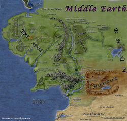 mordor lord of the rings map