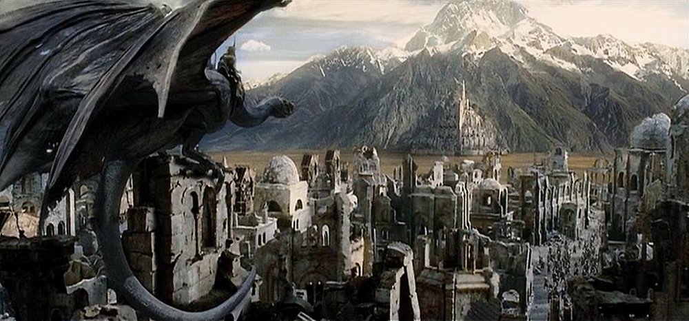 Fly village from minas tirith lord of the rings