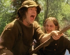 Déagol and Sméagol fishing, in the films