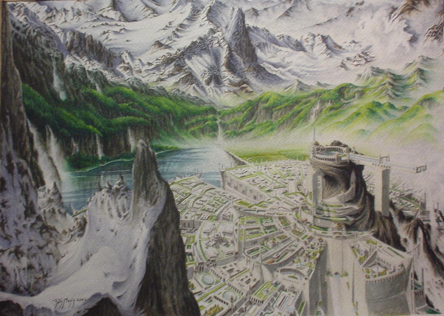 Gondolin: (hidden rock) Noldor´s secret city built by Turgon in Beleriand