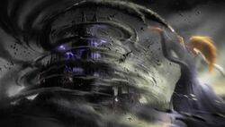  destroys the fortress of  using magic