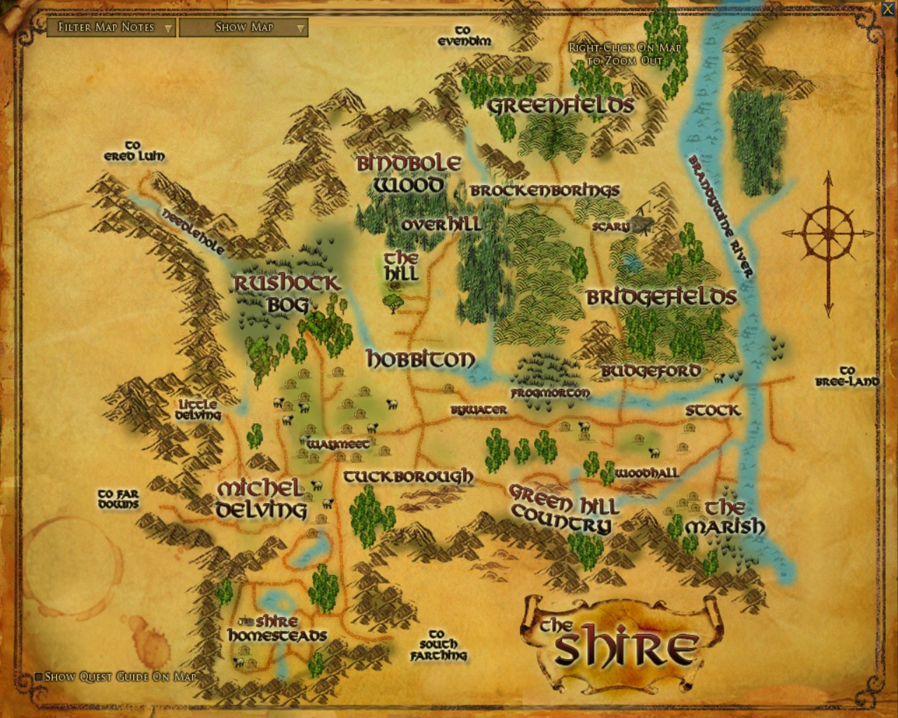 Map Of The Shire Shire | The One Wiki To Rule Them All | Fandom