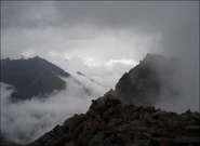 Мглистые горы в фильме "Властелин колец: Братство Кольца"