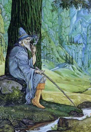 Gandalf smoking, by  