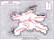 Karte von Númenor