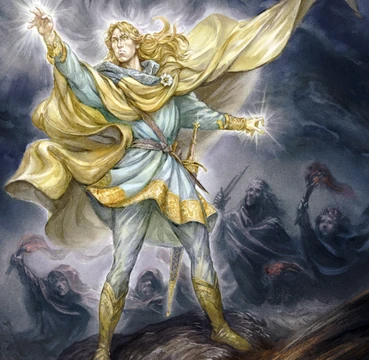 Glorfindel as Frodo glimpsed him, a "shining figure" - by 
