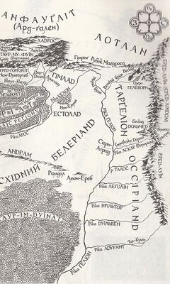 Гімлад на мапі Белеріанду