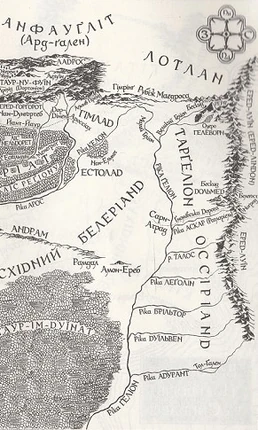 Аґлонів Прохід на мапі Східного Белеріанду