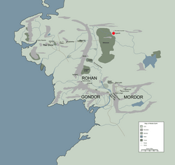 ESGAROTH location map in middle earth