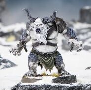 A snow-troll model from the Middle-earth Strategy Battle Game