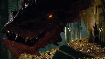 Bilbo conversing with  in 