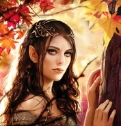 Arwen in the forest and also in The Lord of the Rings: The Card Game - The Watcher in the Water Adventure Pack