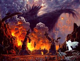 Sauron's shadow looming over the Army of the West before being blown away