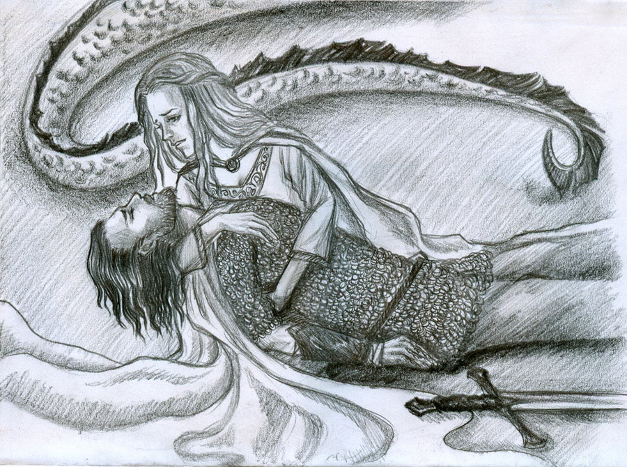 Glaurung and Nienor by Love-Only-Knows on DeviantArt