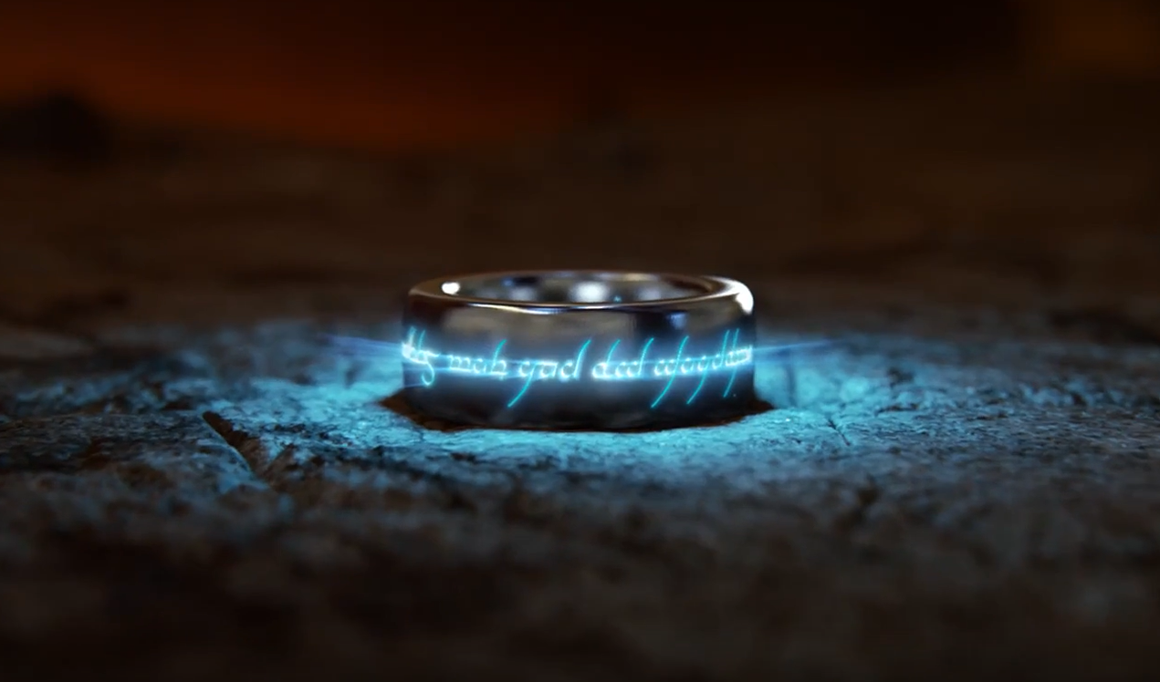 One Carat Princess Cut Blue Diamond Accent Ring | Barkev's