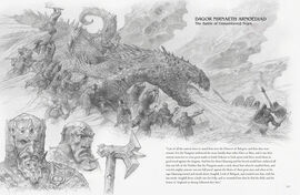 Glaurung the Father of Dragons, and Azaghâl, King of Belegost