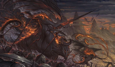 Balrogs in the , depicted by Firat Solhan 